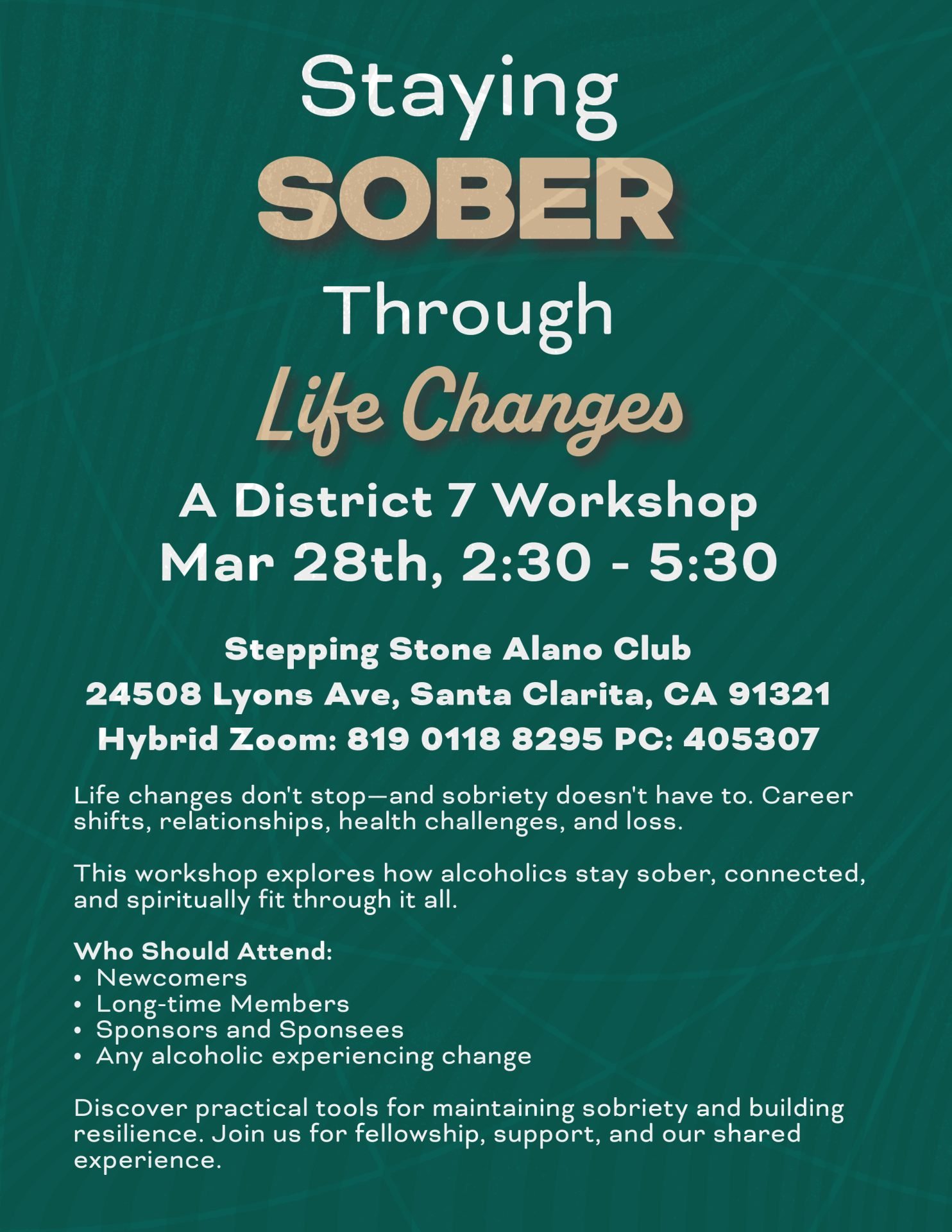 Staying Sober 3 1