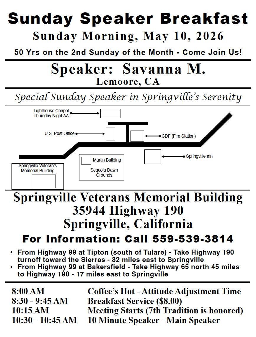 Sunday Speaker Breakfast