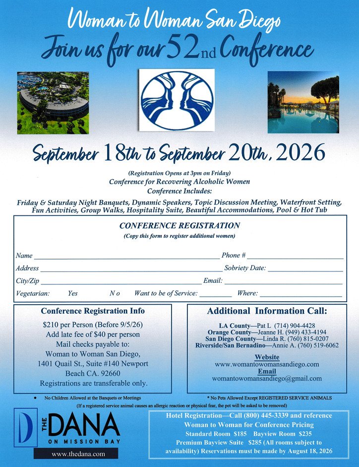 2026 09 18 woman to woman san diego 52nd conference